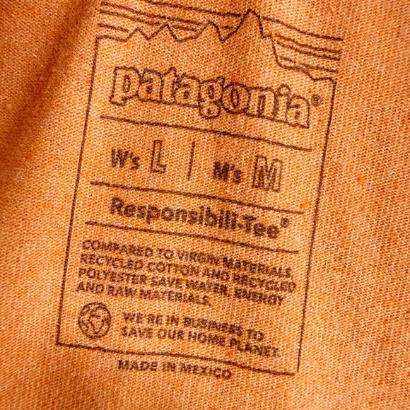 Patagonia Fitz Roy Icon Responsibiliti Tee Mens Size M Rock Melon Orange 37665 - Picture 4 of 8